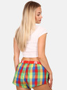 Styx Styx crveno-zelene ženske kratke hlače za spavanje na kockice