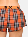 Styx Styx narančaste ženske kratke hlače za spavanje na kockice