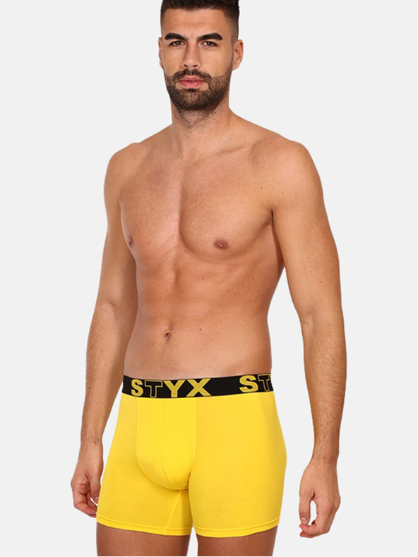 Styx Styx Long žute muške bokserice