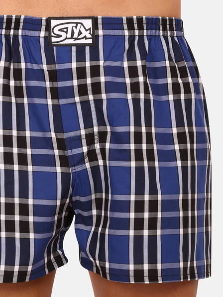 Styx Crno-plave muške kratke hlače na kockice Styx classic