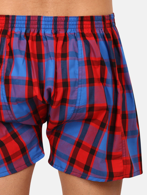 Styx Styx plavo-crvene muške kratke hlače na kockice