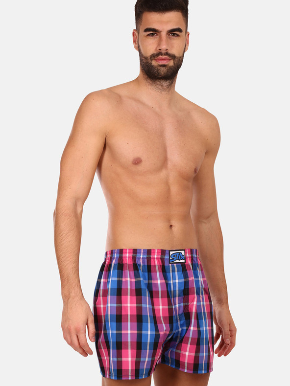 Styx Styx roze i plave muške kratke hlače na kockice