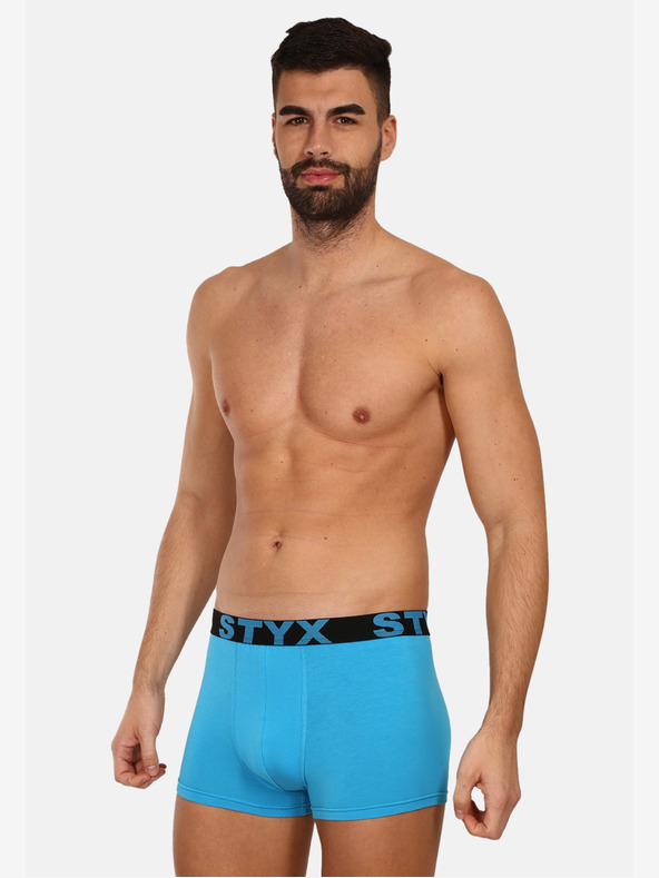Styx Muške bokserice Styx sportske gumene svijetlo plave