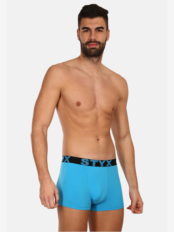Styx Muške bokserice Styx sportske gumene svijetlo plave