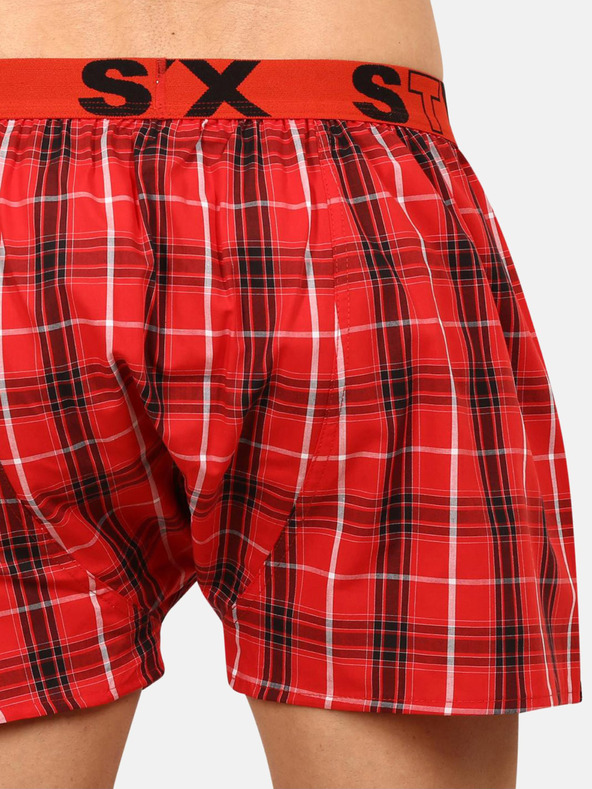 Styx Styx crvene muške kratke hlače na karo