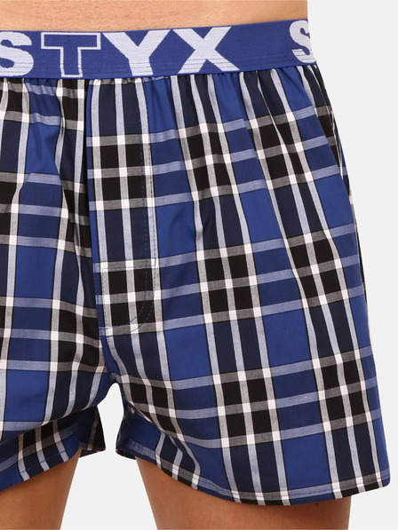 Styx Styx crno-plave muške kratke hlače na kockice