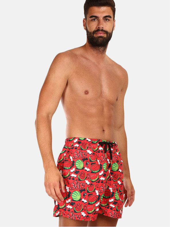 Styx Crveni muški kupaći kostim s uzorkom Styx Melony