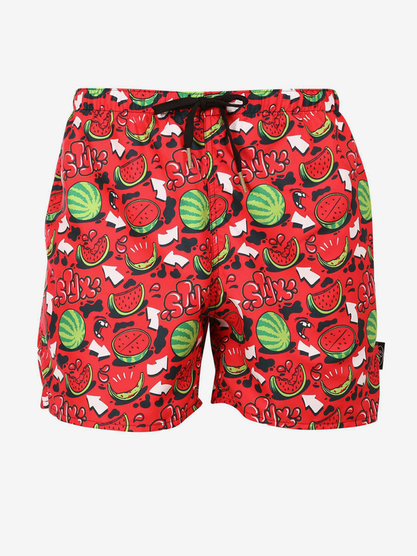 Styx Crveni muški kupaći kostim s uzorkom Styx Melony