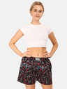 Styx Styx Jáchym crveno-crne ženske kratke hlače za spavanje s uzorkom