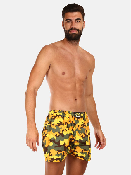 Styx Set od tri muške gaćice s uzorkom u Styx plavoj, žutoj i crnoj boji