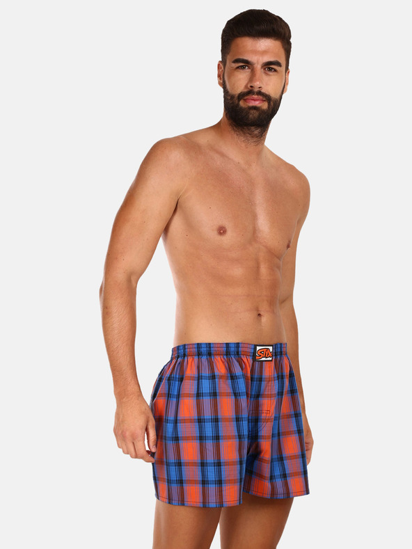 Styx Styx narančasto-plave muške kratke hlače na kockice