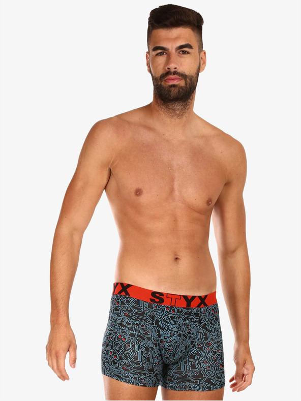 Styx Styx crne muške bokserice s uzorkom