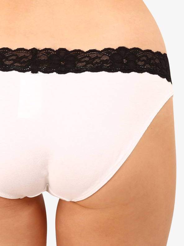 Styx Crno-bijele ženske gaćice sa Styx čipkom