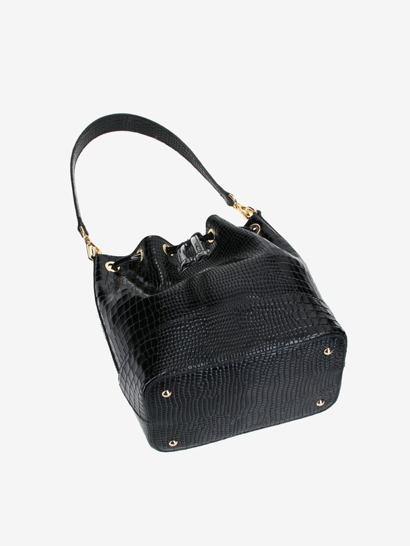 Elega Elega Riches crna ženska kožna torba