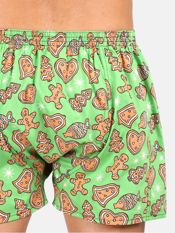 Styx Svijetlo zelene muške božićne kratke hlače Styx Gingerbread Christmas