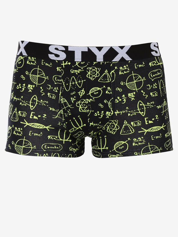 Styx Žuto-crne muške bokserice s uzorkom Styx Fyzika