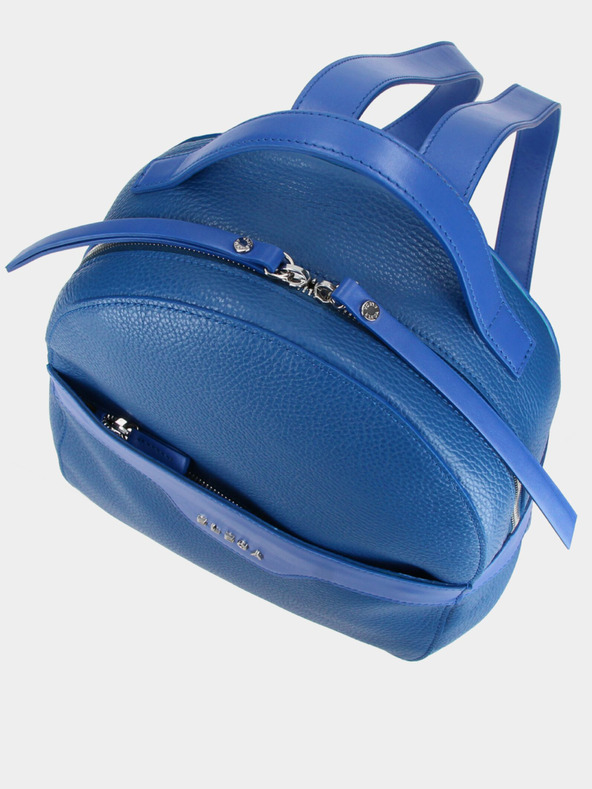 Elega Plavi ženski kožni ruksak Elega Festy