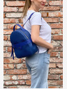 Elega Plavi ženski kožni ruksak Elega Festy