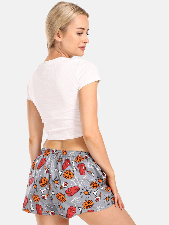 Styx Ženske narančasto-sive kratke hlače Styx Halloween coffin