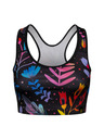 Dedoles Crni ženski sportski grudnjak Dedoles Neon flowers