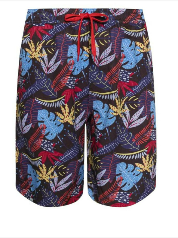 Dedoles Tamnoplavi muški veseli kupaći kostim Dedoles Summer leaves