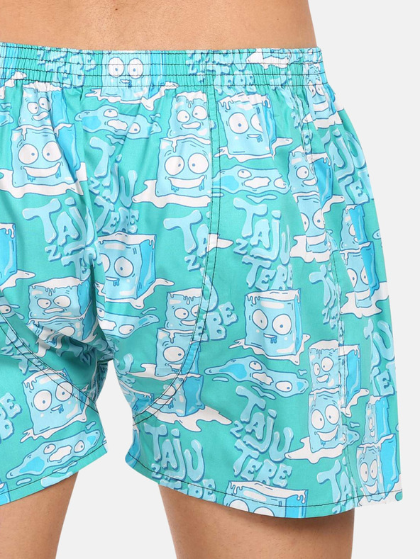 Styx Tirkizne muške kratke hlače Styx art Ice cubes