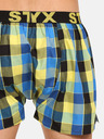 Styx Žuto-plave muške kratke hlače Styx na kockice