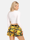 Styx Zeleno-žute ženske kratke hlače za spavanje s uzorkom Styx Camouflage