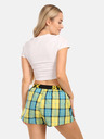 Styx Ženske kratke hlače na karirano žuto Styx