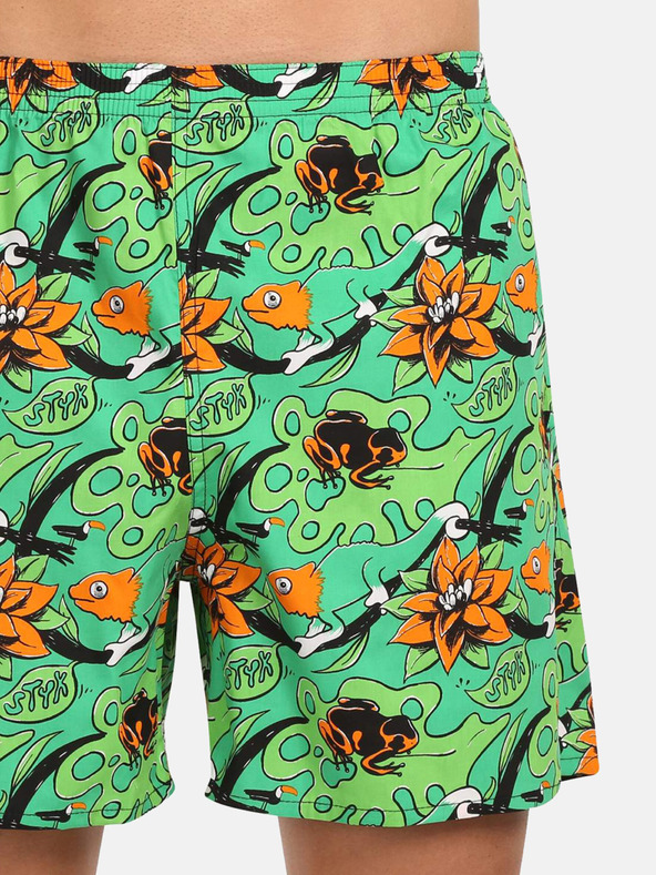 Styx Styx Tropic zelene muške kratke hlače s džepovima