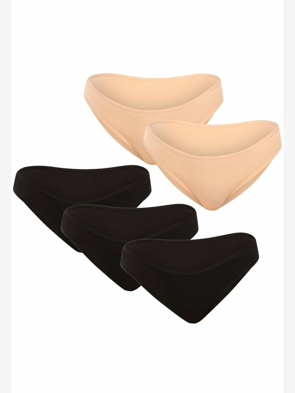 Nedeto Set od pet ženskih gaćica u crnoj i rozoj boji Nedeto