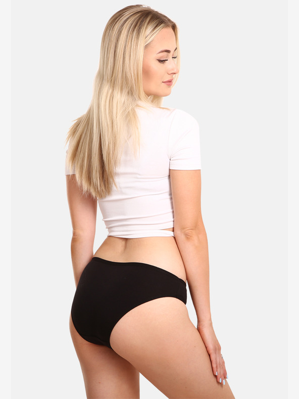 Nedeto Komplet od tri ženske gaćice u crnoj i rozoj boji Nedeto