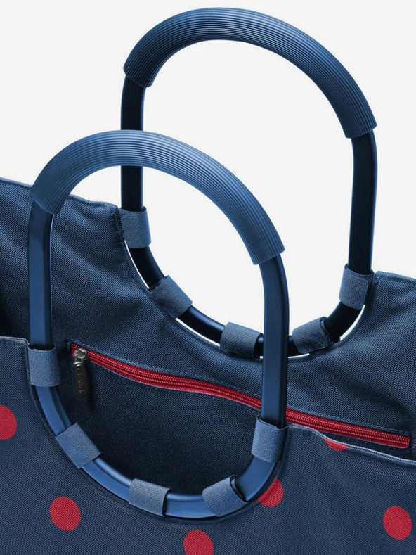 Reisenthel Tamnoplava ženska torba na točkice Reisenthel Loopshopper L Frame Mixed Dots