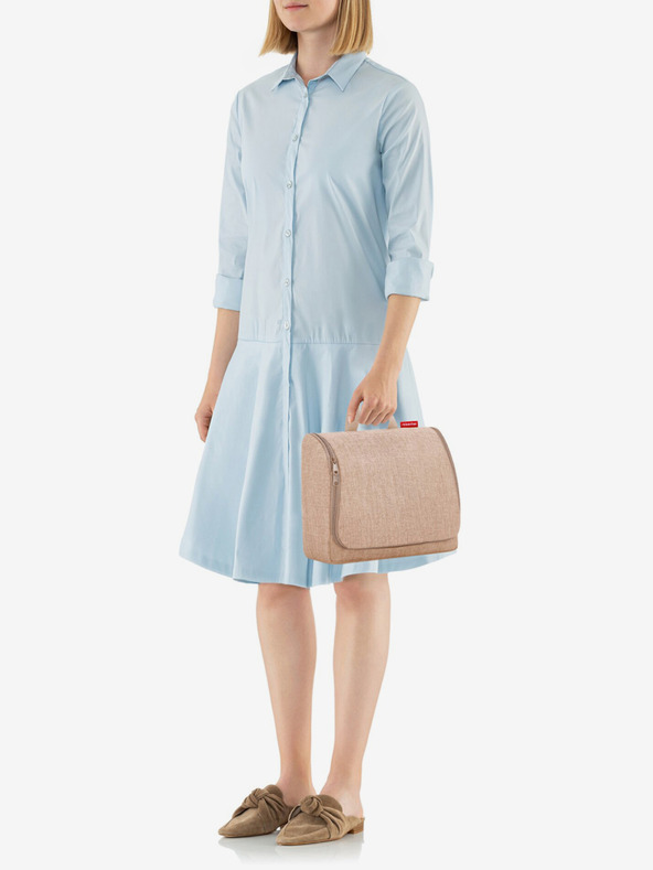 Reisenthel Bež kozmetička torbica Reisenthel Toiletbag XL Twist Coffee