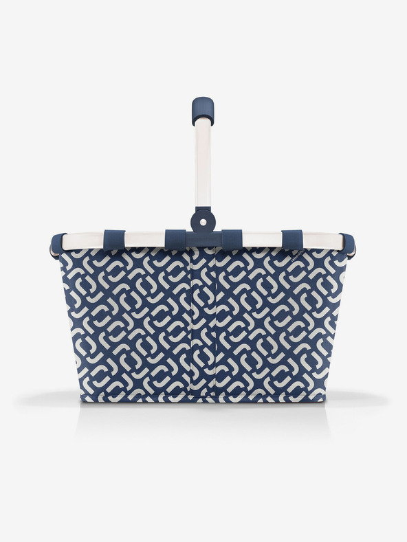 Reisenthel Tamnoplava košara za kupnju s uzorkom Reisenthel Carrybag Frame Signature Navy