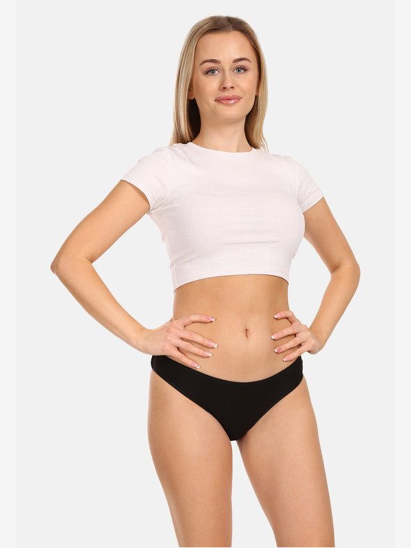 Nedeto Komplet od tri ženske gaćice u crnoj boji Nedeto