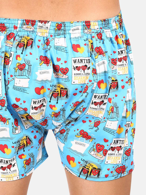 Styx Set od tri muške gaćice s uzorkom u svijetlo plavoj, sivoj i crvenoj boji STYX