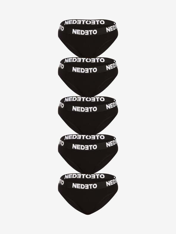 Nedeto Set od pet komada - ženske gaćice Nedeto crne