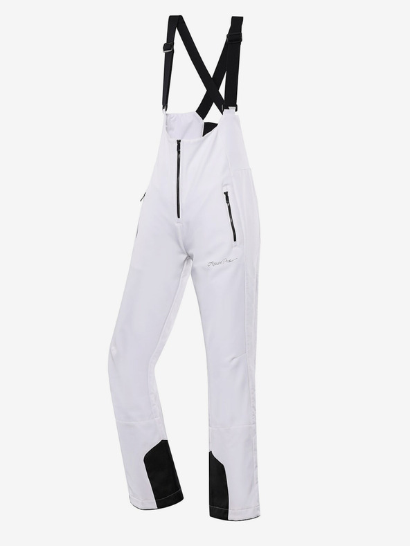 ALPINE PRO Ženske skijaške softshell hlače s membranom ALPINE PRO GERANA bijele boje