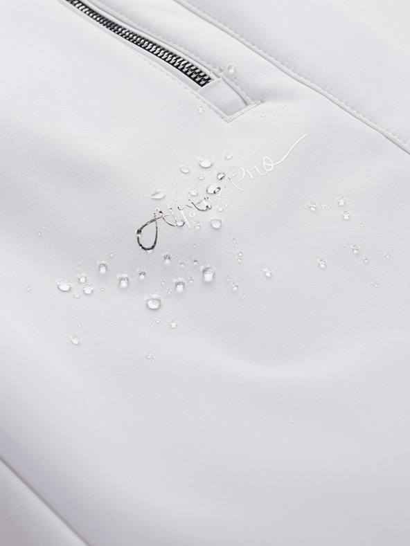 ALPINE PRO Ženske skijaške softshell hlače s membranom ALPINE PRO GERANA bijele boje
