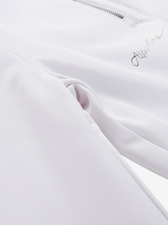 ALPINE PRO Ženske skijaške softshell hlače s membranom ALPINE PRO GERANA bijele boje