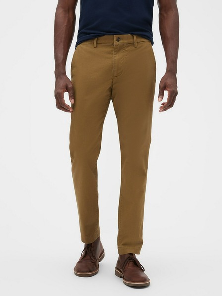 GAP Hlače essential khaki uskog kroja GapFlex GAP