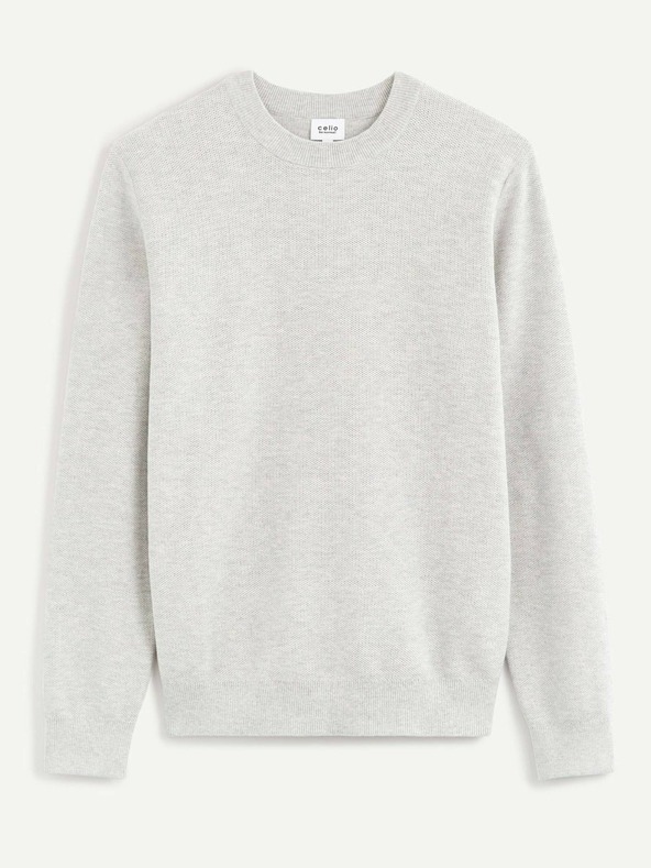 Celio Svijetlo sivi muški džemper Celio Bepic