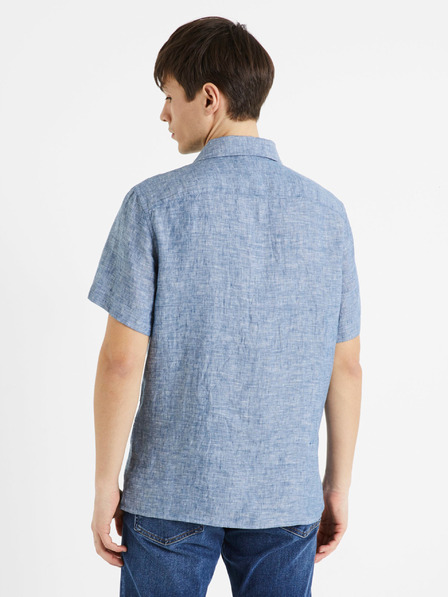 Celio Celio Damralin plava muška lanena košulja