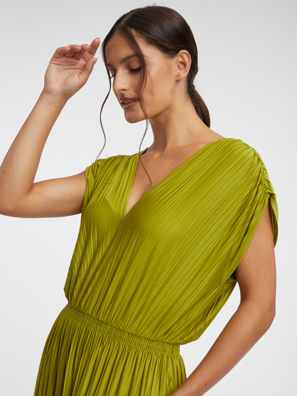 Orsay Zelena ženska plisirana maxi haljina ORSAY