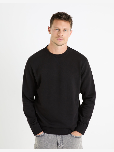 Celio Crni muški base sweatshirt Celio Feseven