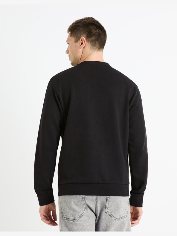 Celio Crni muški base sweatshirt Celio Feseven