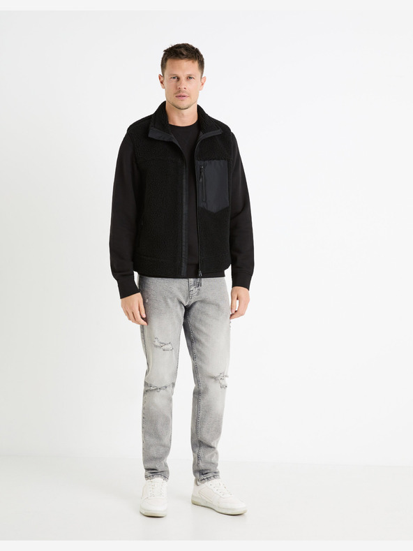 Celio Crni muški base sweatshirt Celio Feseven