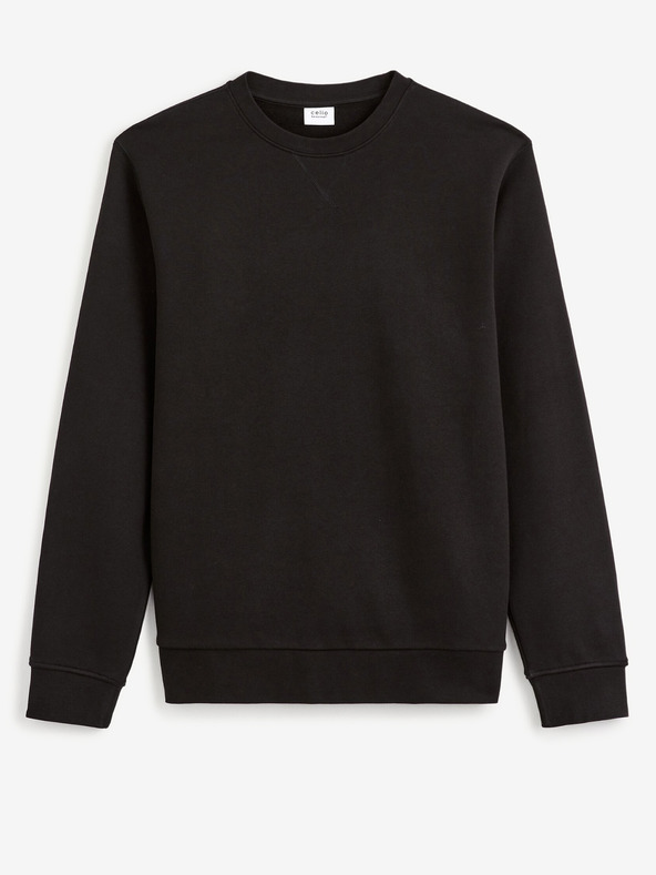 Celio Crni muški base sweatshirt Celio Feseven
