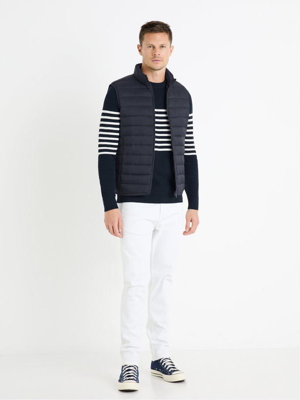 Celio Celio Fulock tamnoplavi muški prošiveni prsluk